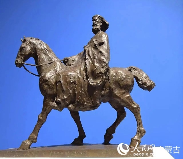 吳為山作品《馬可波羅》。人民網(wǎng)記者 富麗娟攝