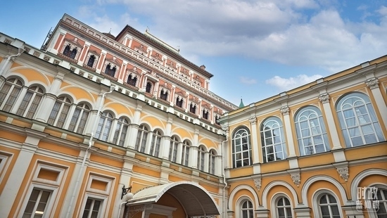  △當(dāng)?shù)貢r(shí)間3月21日，莫斯科，克里姆林宮。（總臺央廣記者潘毅拍攝）