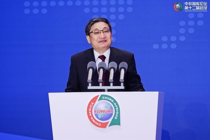 中國政府非洲事務(wù)特別代表劉豫錫在中非智庫論壇第十二屆會議開幕式上發(fā)表致辭。浙江師范大學(xué)非洲研究院供圖