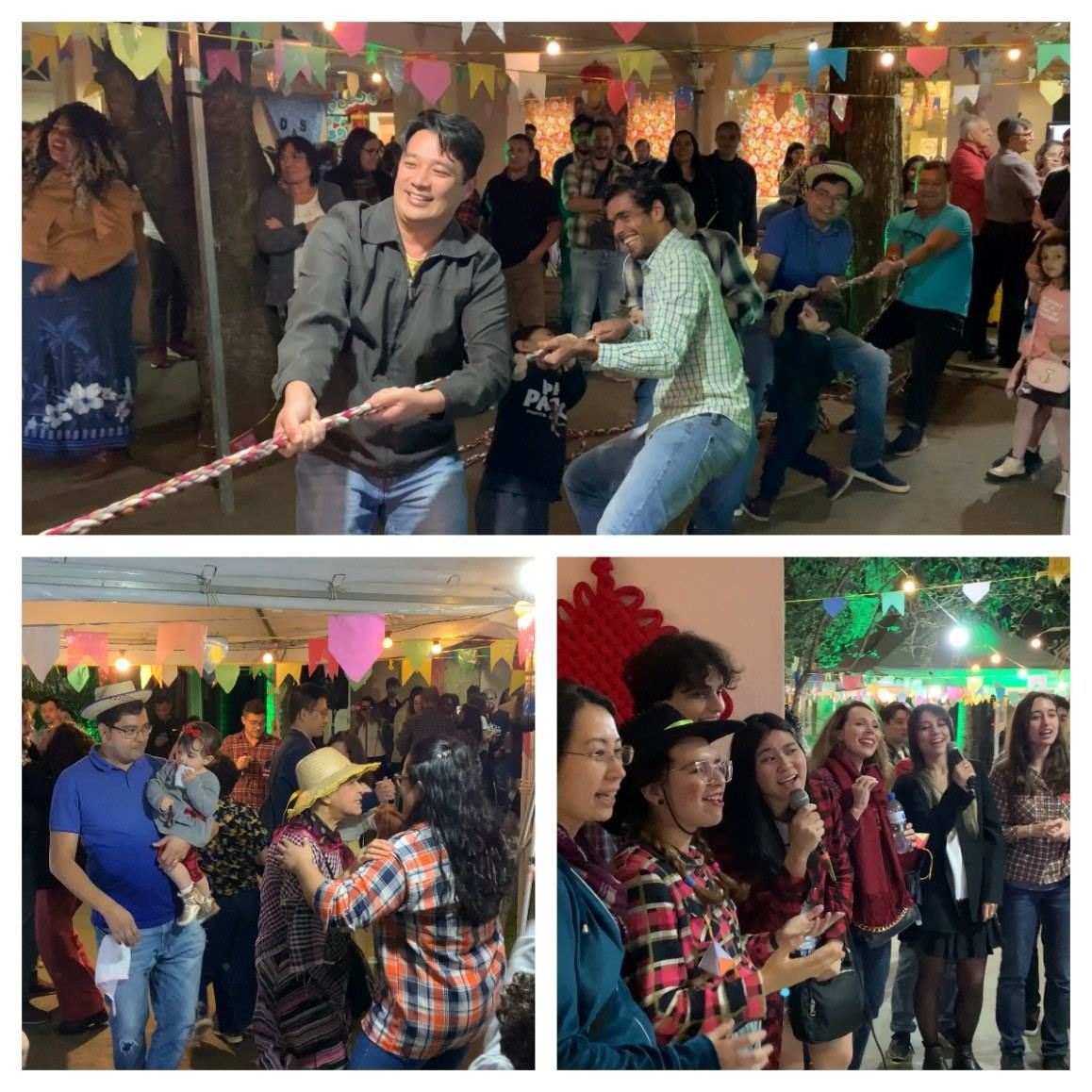 參與者在活動中體驗巴西豐收節(jié)文化元素。（圣保羅州立大學(xué)孔子學(xué)院供圖）