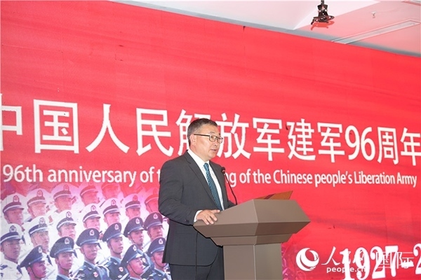 蒙古國國防部副部長瑪格奈致辭。人民網(wǎng)記者 霍文攝J