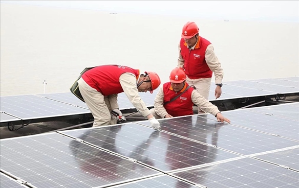 開(kāi)山島微電網(wǎng)的投運(yùn)建設(shè)。受訪者供圖