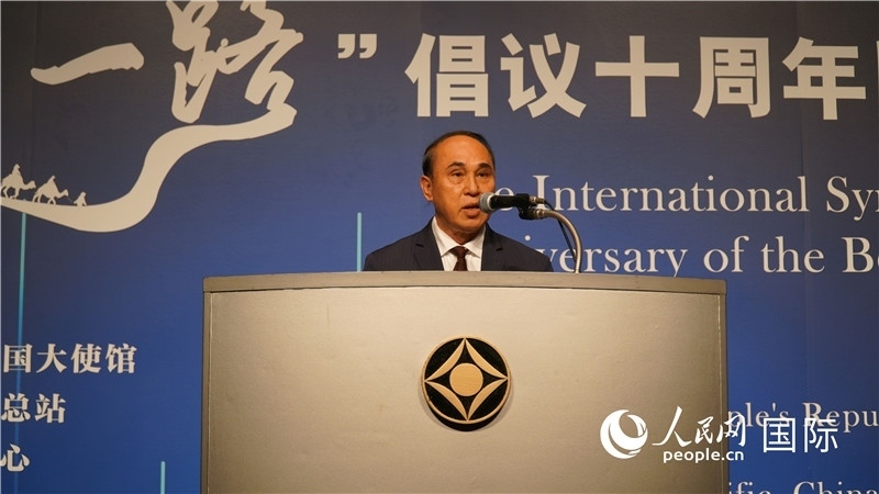 柬埔寨駐日大使圖伊瑞發(fā)言。人民網(wǎng) 蔣曉辰攝