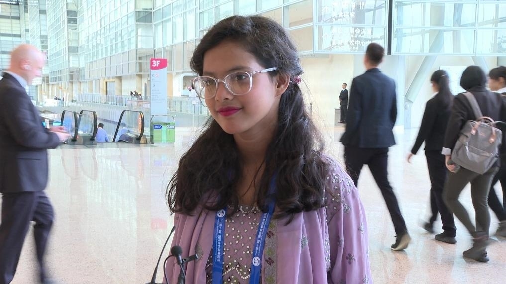 阿里法·沁在參加第三屆“一帶一路”國(guó)際合作高峰論壇民心相通專題論壇后接受記者采訪。