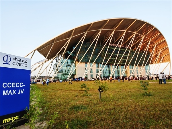 孟加拉國建筑面積最大鐵路車站——科考斯巴扎車站。中國土木工程集團(tuán)有限公司供圖