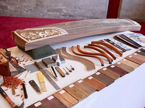 蘭考古箏制作展示。中央音樂學(xué)院供圖