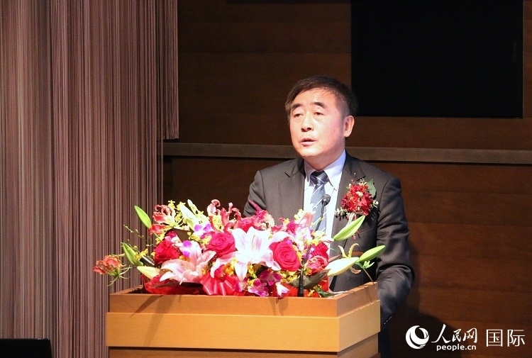 科盟會(huì)長(zhǎng)楊克儉發(fā)表致辭。人民網(wǎng) 許可攝