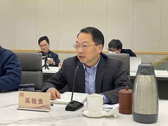 中共中央黨校（國家行政學(xué)院）國際戰(zhàn)略研究院院長、教授高祖貴致辭。主辦方供圖