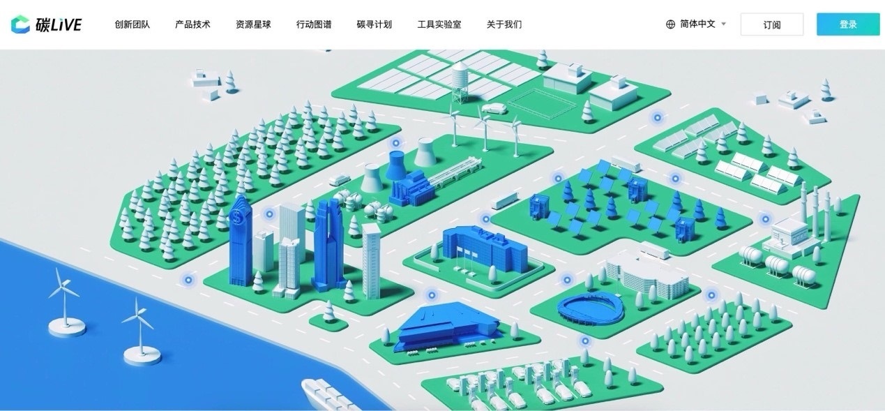 “碳LIVE”社區(qū)網(wǎng)頁截圖。圖片由騰訊公司提供