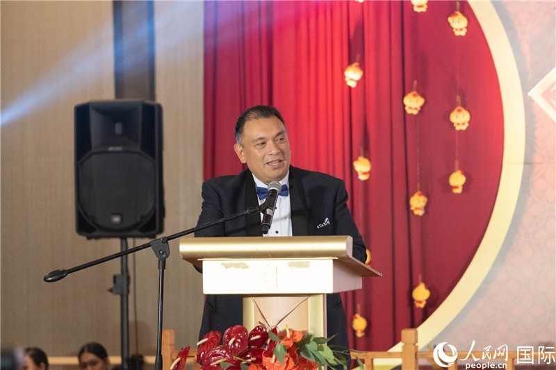 菲外交部副部長多明戈出席年會并致辭。人民網(wǎng)記者樊帆 攝