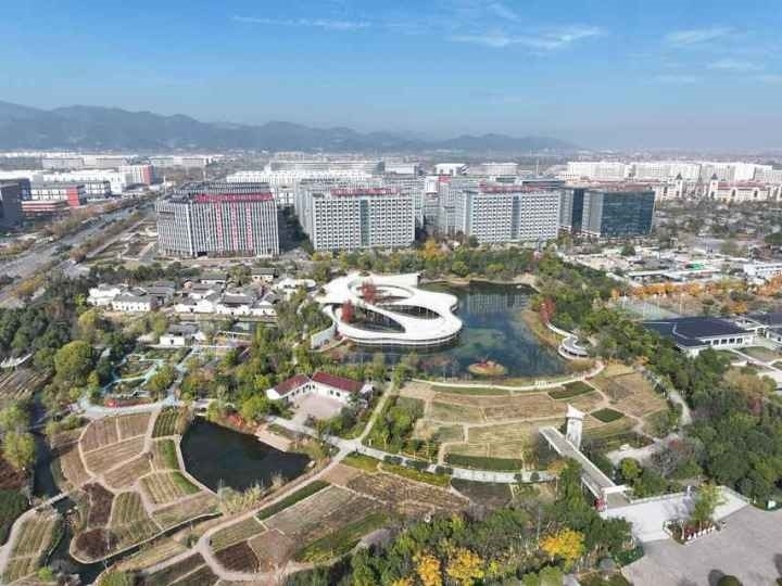 有機更新后的義烏城西街道橫塘村俯瞰圖。義烏城西街道供圖