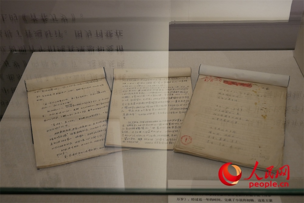 《青春萬(wàn)歲》手稿。人民網(wǎng)記者 韋衍行攝