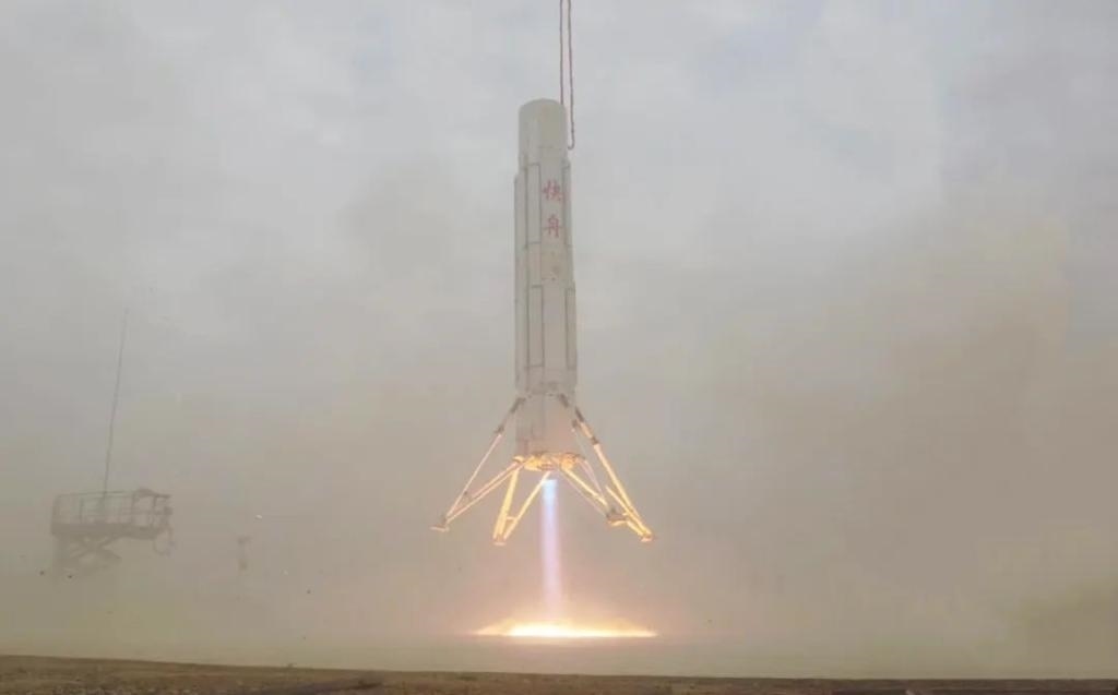 圖為垂直起降試驗(yàn)。（中國航天科工集團(tuán)供圖）