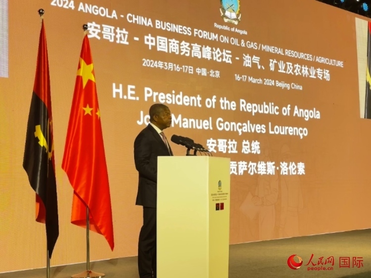 安哥拉總統(tǒng)若昂·曼努埃爾·貢薩爾維斯·洛倫索。人民網(wǎng)記者 張榮攝