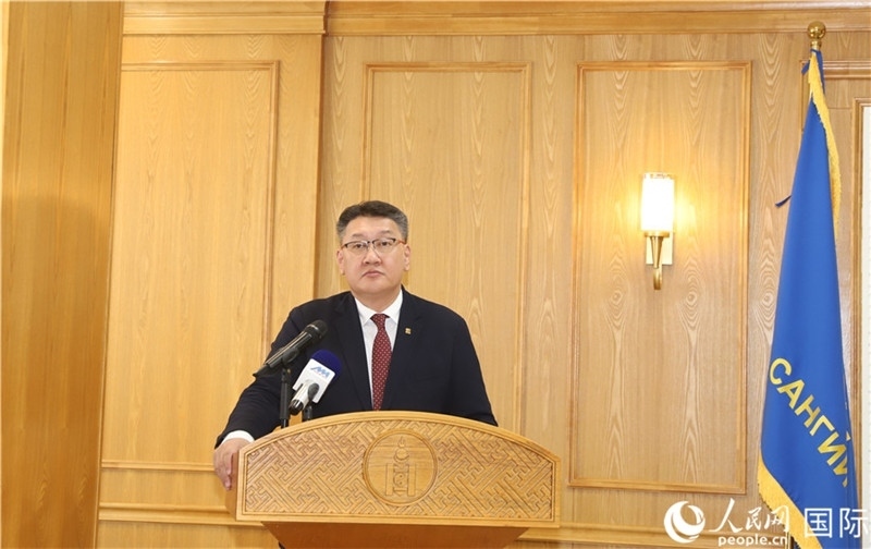 扎布赫楞部長致辭。人民網(wǎng)記者 霍文攝