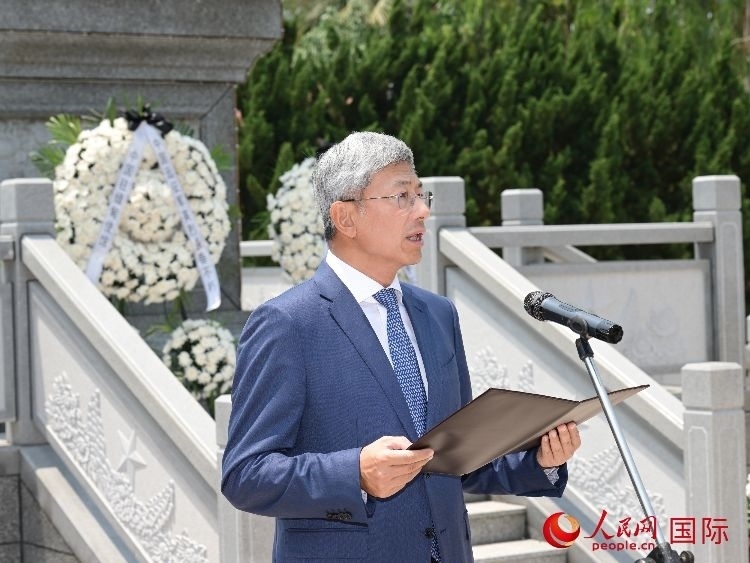 陳海大使發(fā)表致辭。人民網(wǎng)記者 謝佳君攝