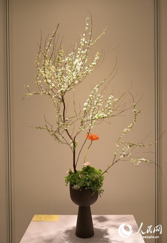 插花作品。人民網(wǎng) 玄番登史江攝