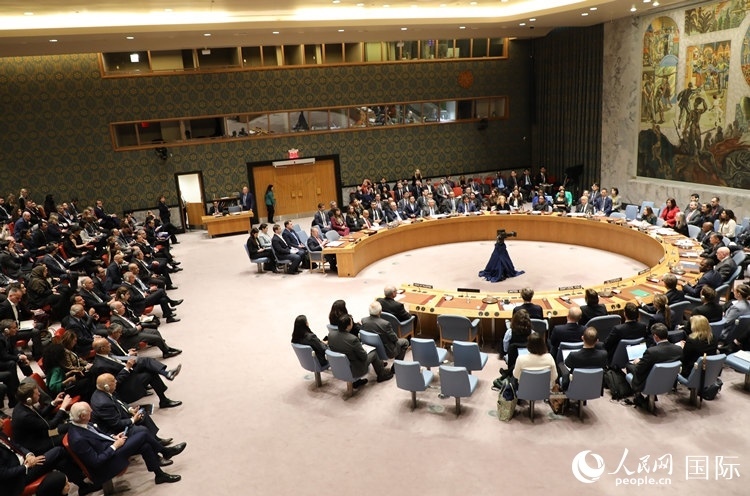 4月18日，聯(lián)合國總部安理會(huì)投票現(xiàn)場。 人民網(wǎng)記者 李志偉攝