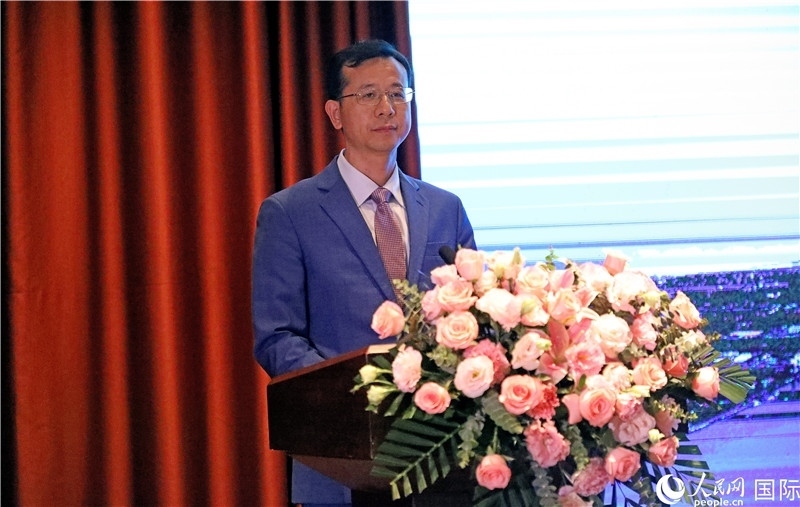 外交部外事管理司副司長姚紹俊在宣介會上致辭。人民網記者趙益普