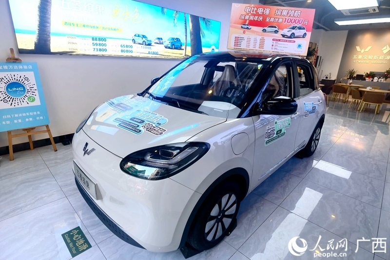 五菱汽車推出置換補貼。人民網(wǎng)記者 陳燕攝