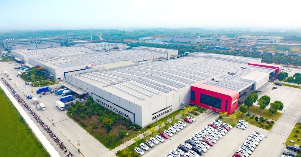 圖為德力西電氣蕪湖工廠（無(wú)人機(jī)照片）。（德力西集團(tuán)供圖）