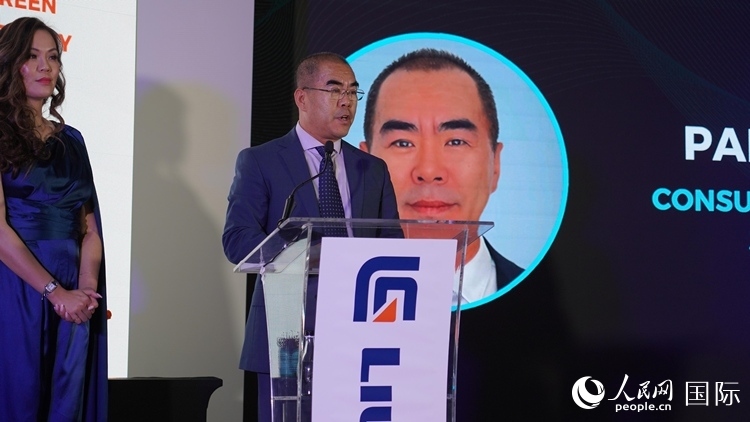 中國駐約翰內(nèi)斯堡總領(lǐng)事潘慶江發(fā)言致辭。人民網(wǎng) 張茜攝