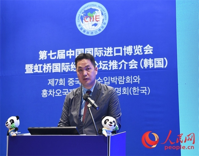 在華韓國創(chuàng)新中心代表金鐘文發(fā)言。 人民網(wǎng) 程安康攝