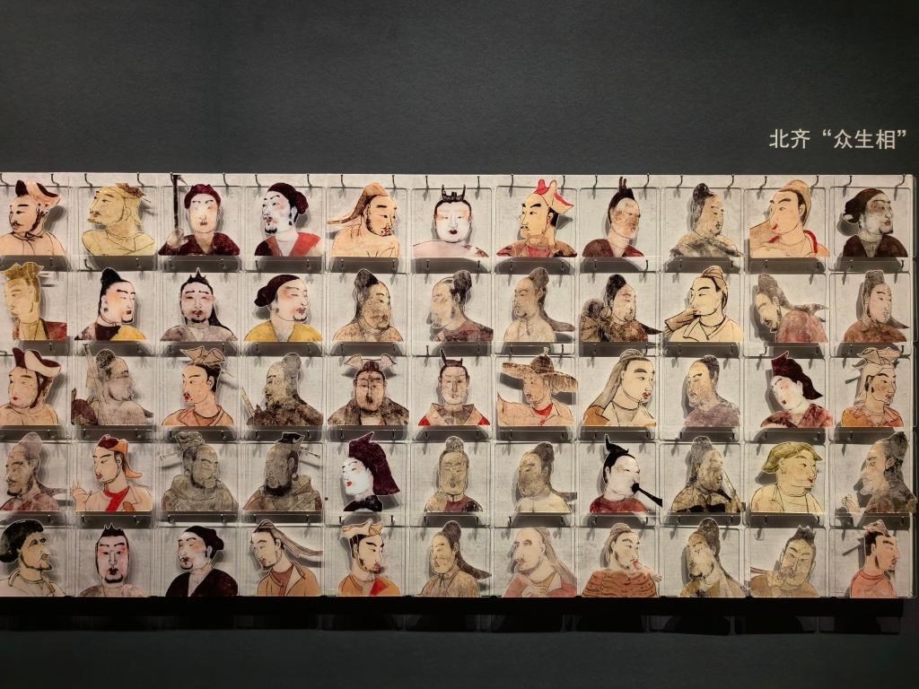 太原北齊壁畫博物館從山西北朝壁畫中提取人物元素展現(xiàn)當(dāng)時民族融合、文化交流。太原北齊壁畫博物館供圖