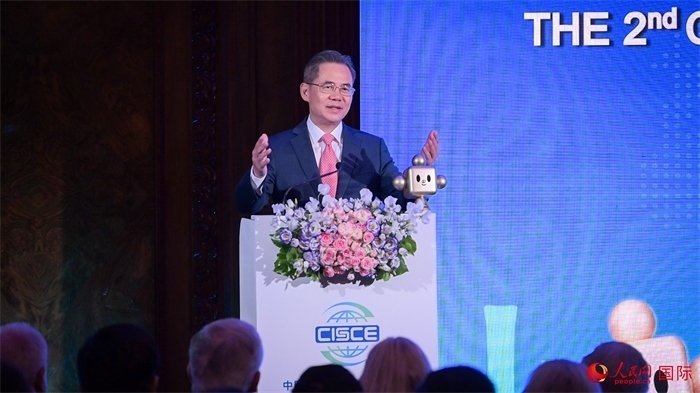 中國駐英國大使鄭澤光致辭。人民網(wǎng) 郭錦標攝