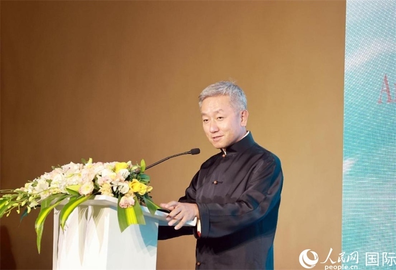 張益明大使致辭。人民網(wǎng)記者 管克江攝