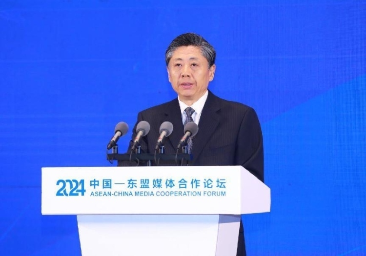 王藝華致辭。中國外文局供圖