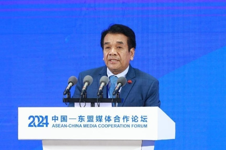 韓桑阿致辭。中國外文局供圖