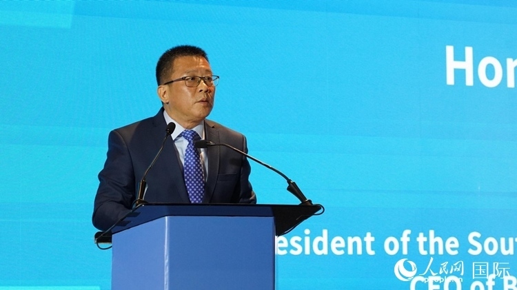 張朝陽會(huì)長(zhǎng)致辭。人民網(wǎng) 劉暢攝