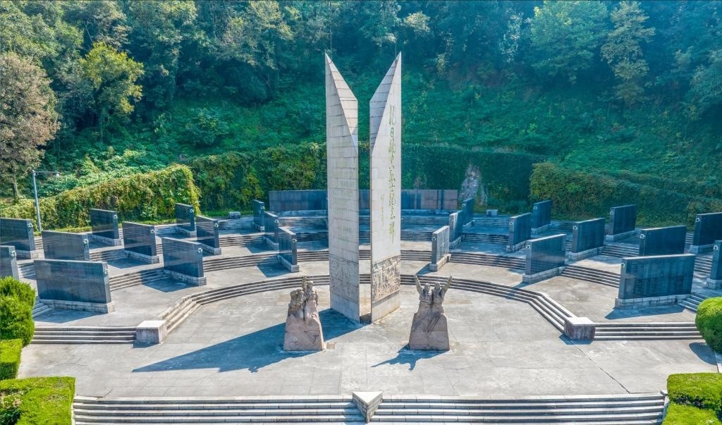 抗日航空英烈紀(jì)念碑廣場。（受訪單位供圖）