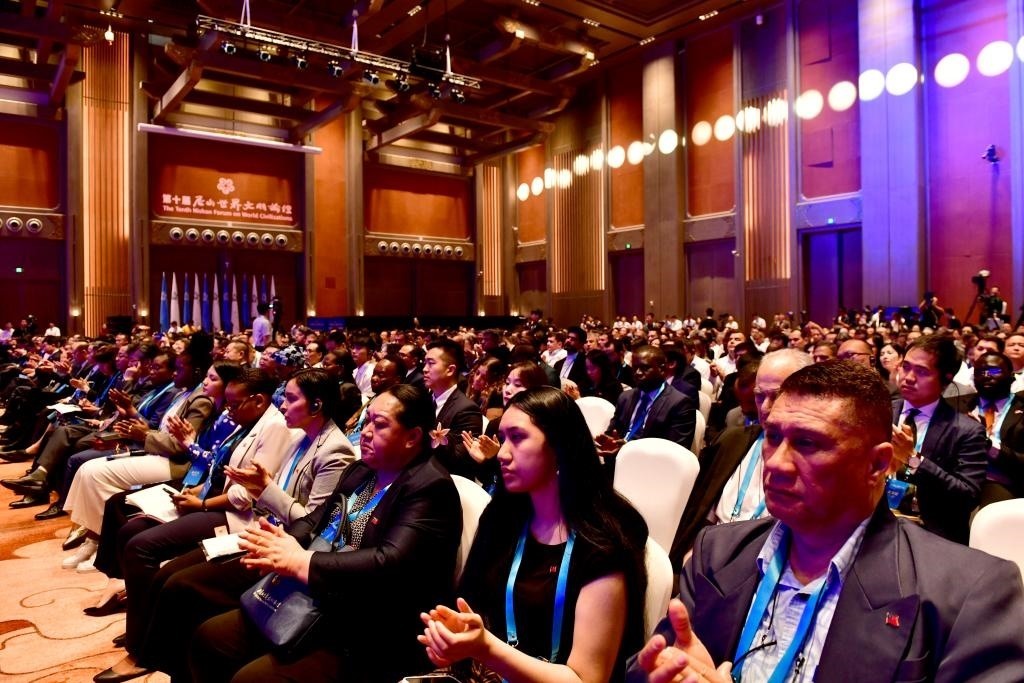與會嘉賓出席第十屆尼山世界文明論壇。新華社記者 郭緒雷 攝