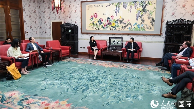 中外媒體吹風(fēng)會現(xiàn)場。 人民網(wǎng) 郭錦標(biāo)攝