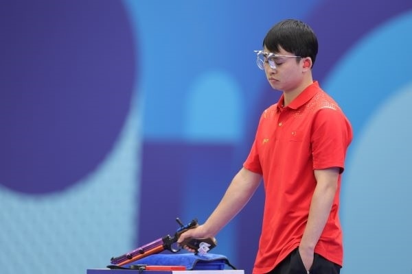 謝瑜在比賽中。 人民日報報道團 陶相安攝