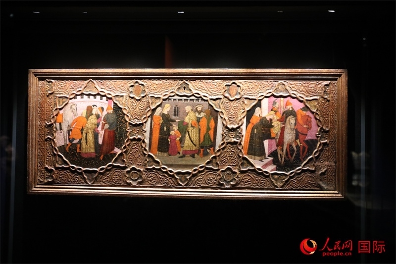展覽“傳奇之旅：馬可·波羅與絲綢之路上的世界”展品。人民網 殷韜攝