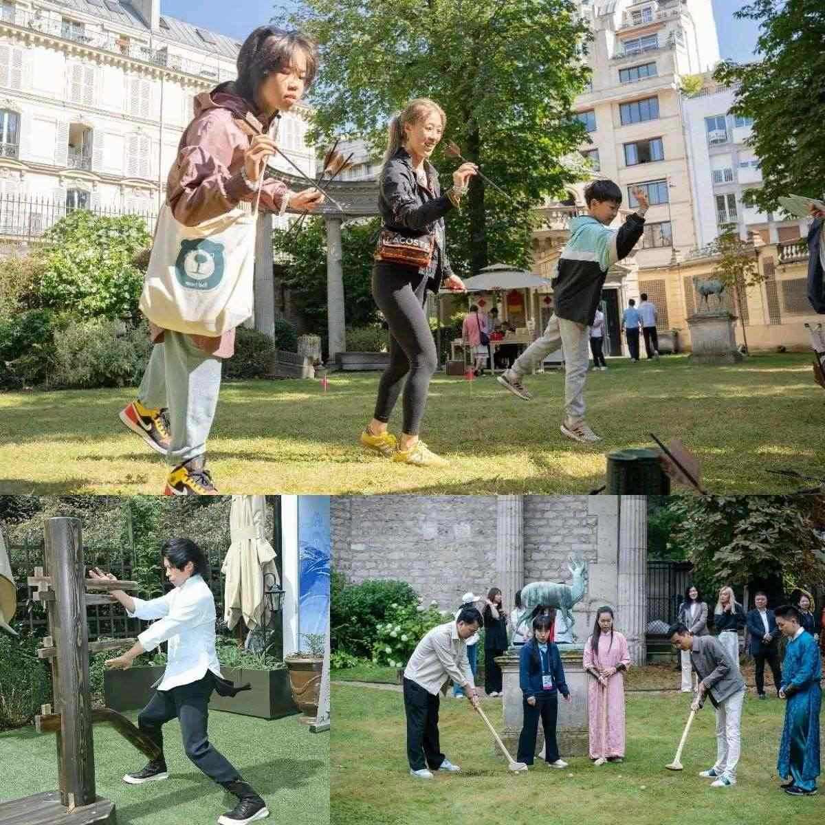 中國傳統(tǒng)體育項目互動體驗區(qū)樂趣橫生?！爸袊摇惫﹫D