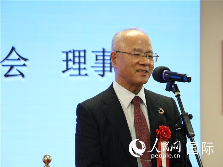 日中協(xié)會(huì)理事長(zhǎng)瀨野清水致辭。人民網(wǎng) 許可攝