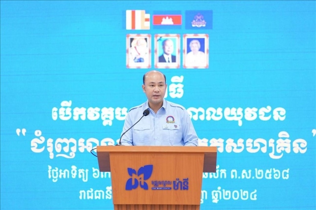 洪瑪尼在開幕式致辭?；顒又鬓k方供圖