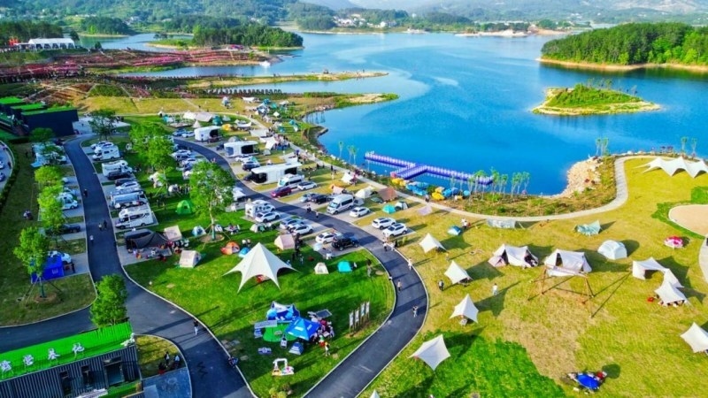 牛車河月亮灣露營基地。受訪方供圖