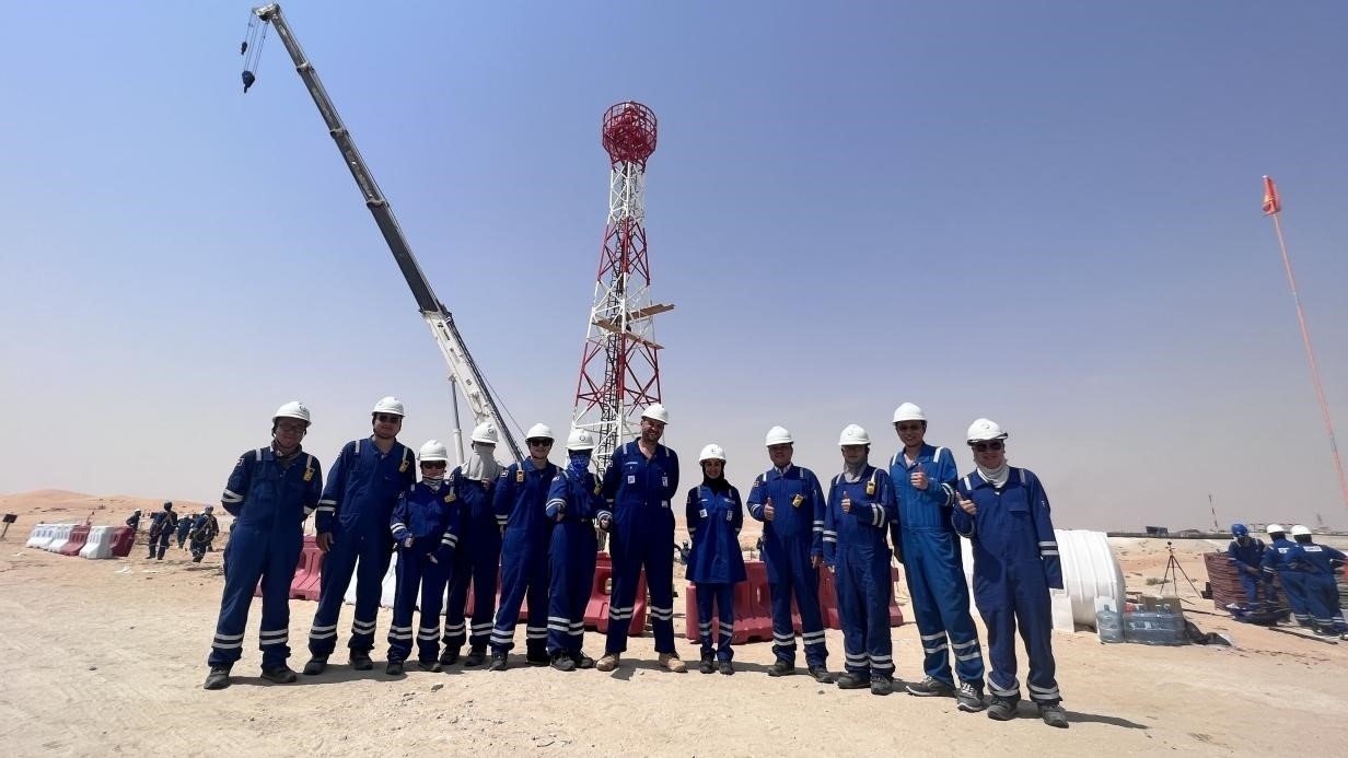 紅外線氣體監(jiān)測(cè)及智能預(yù)警系統(tǒng)安裝現(xiàn)場(chǎng)，振華石油供圖