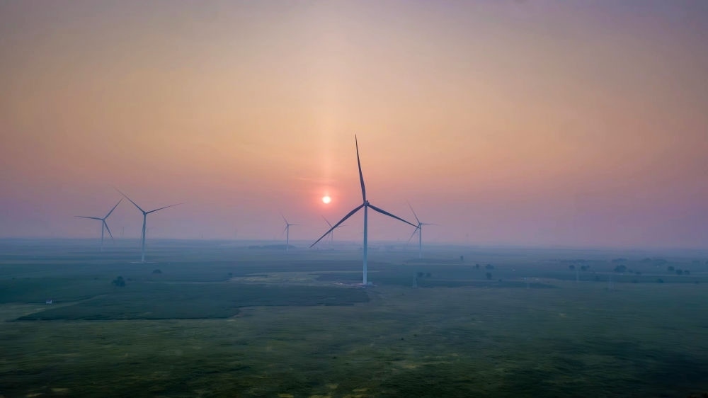 內(nèi)蒙古通遼市238萬千瓦風(fēng)電基地。（受訪者供圖）
