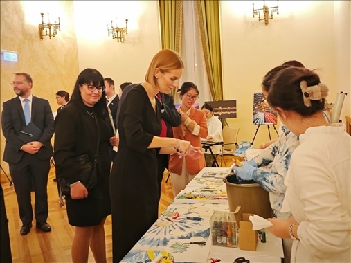 招待會(huì)現(xiàn)場(chǎng)。中國(guó)駐匈牙利大使館供圖