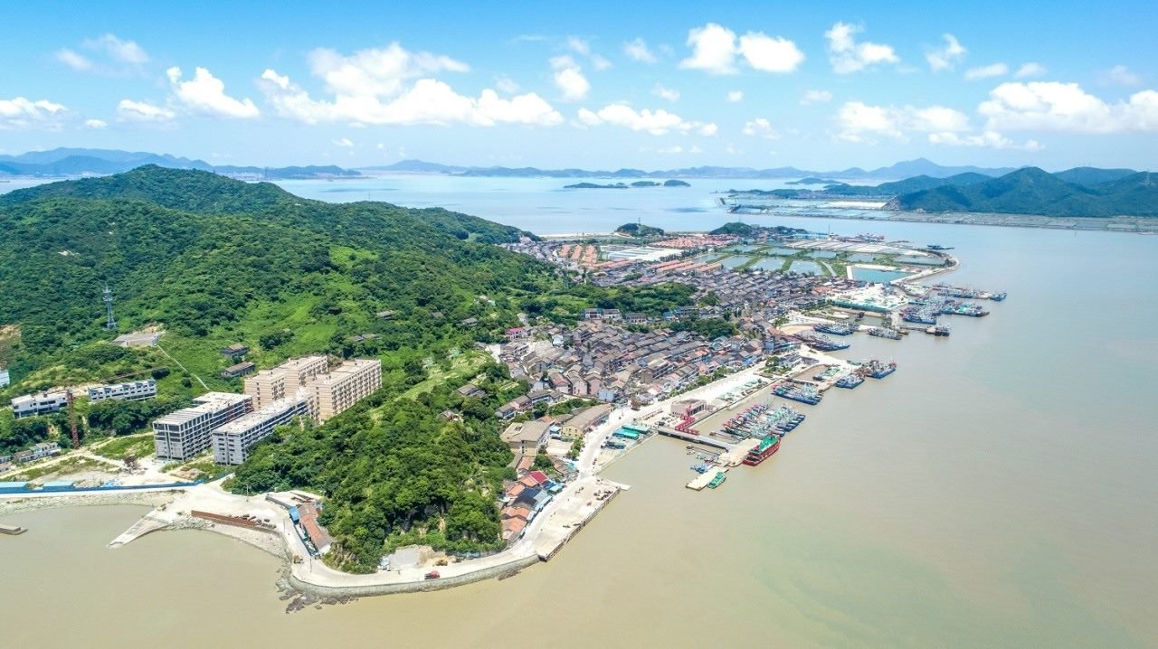 航拍視角看今日螞蟻島。螞蟻島管委會(huì)供圖