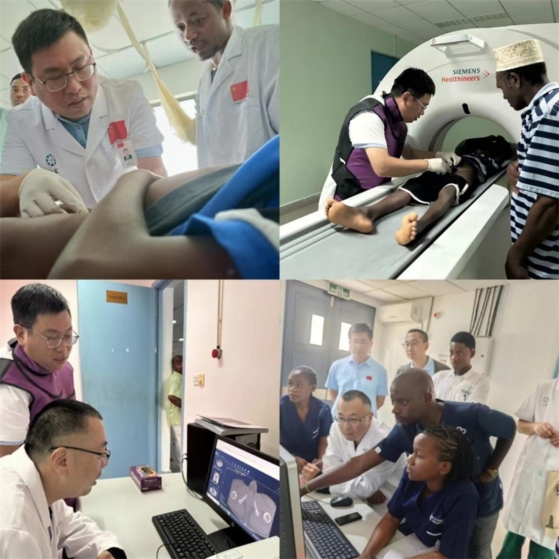 中國(guó)援桑醫(yī)療隊(duì)多科室專家與當(dāng)?shù)蒯t(yī)生共同為患者檢查。中國(guó)援桑醫(yī)療隊(duì) 供圖