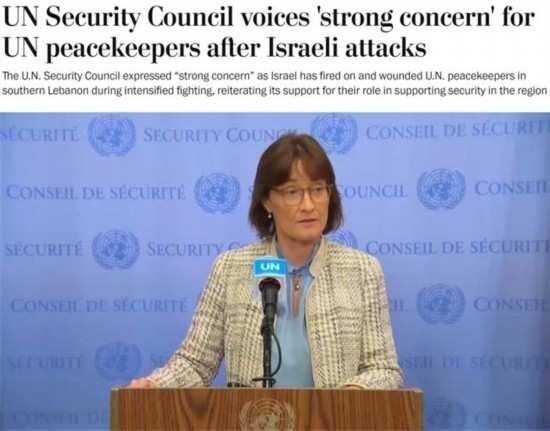 《華盛頓郵報》報道截圖（題圖為本月安理會輪值主席、瑞士常駐聯(lián)合國代表帕絲卡萊·貝里斯維爾）