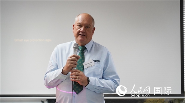 碩豐集團(tuán)市場(chǎng)總監(jiān)迪恩·范·維克發(fā)言。人民網(wǎng) 張茜攝