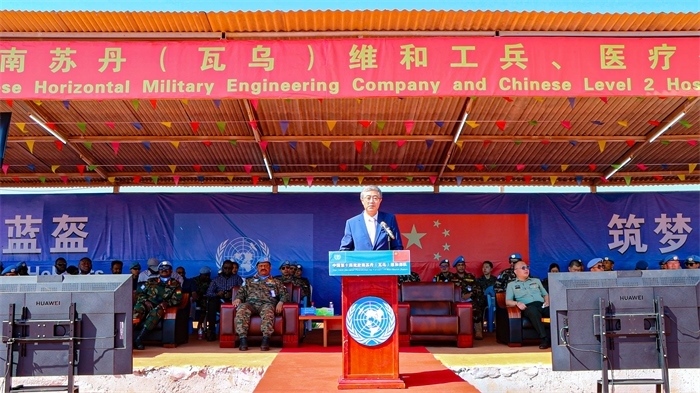 中國駐南蘇丹大使馬強發(fā)言。孫千攝